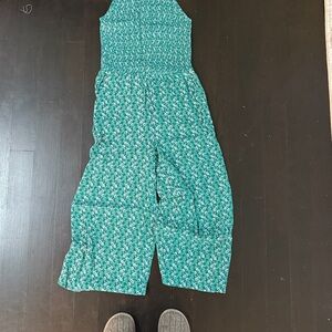 LOFT Green and Blue Patterned Garment